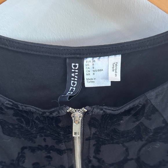 H&M Black Patterned Mini Dress - Picture 3 of 6